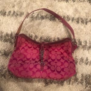 Medium/small sized Pink Coach purse